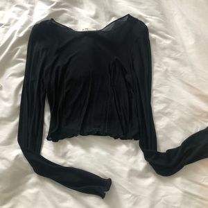 Wilfred Free Cropped Black Shirt